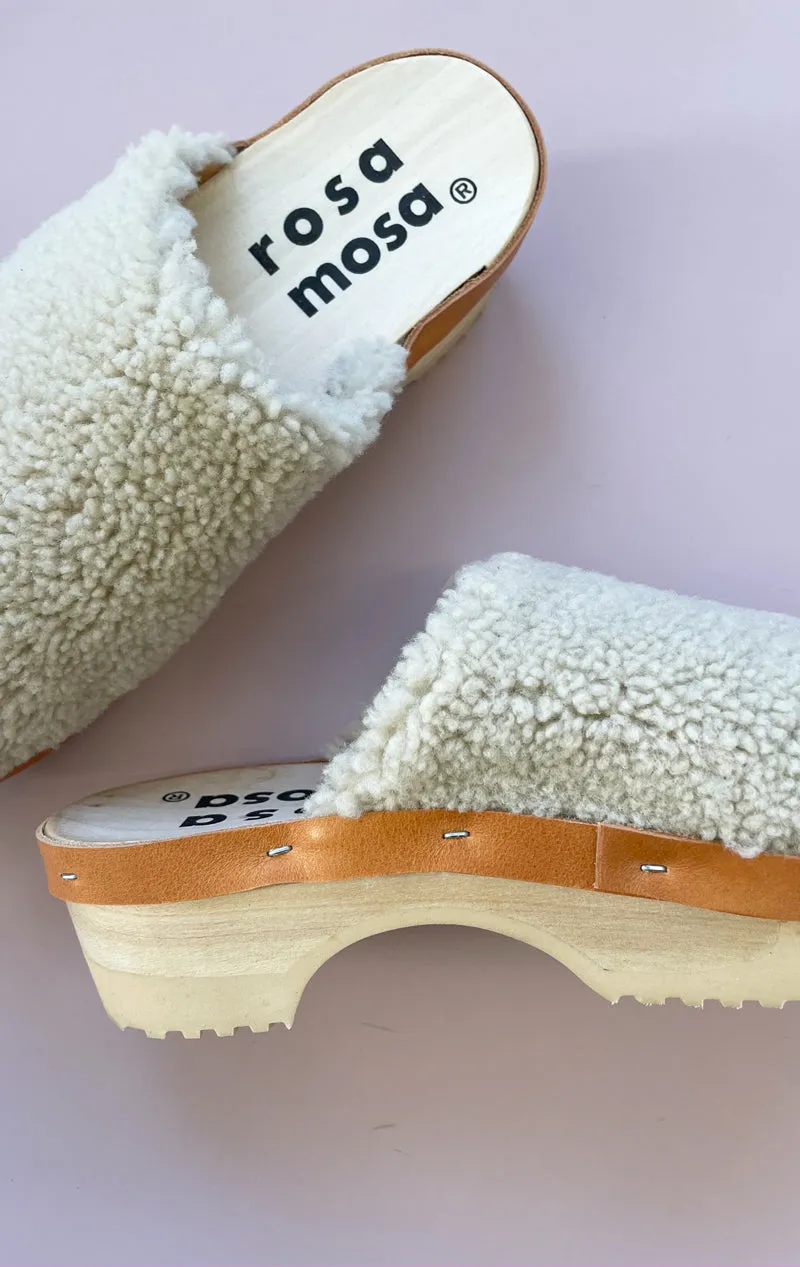 Natural Icelandic Shearling clogs -Last pair! Size 38 (fits like a 9)