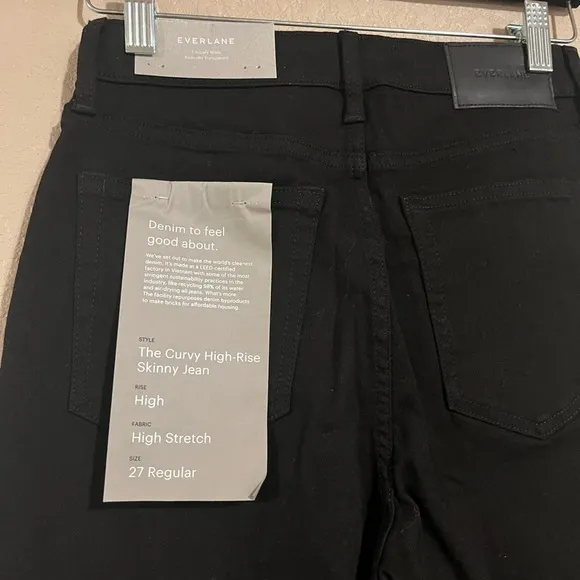 NEW Everlane The Curvy High Skinny Jean black size 26