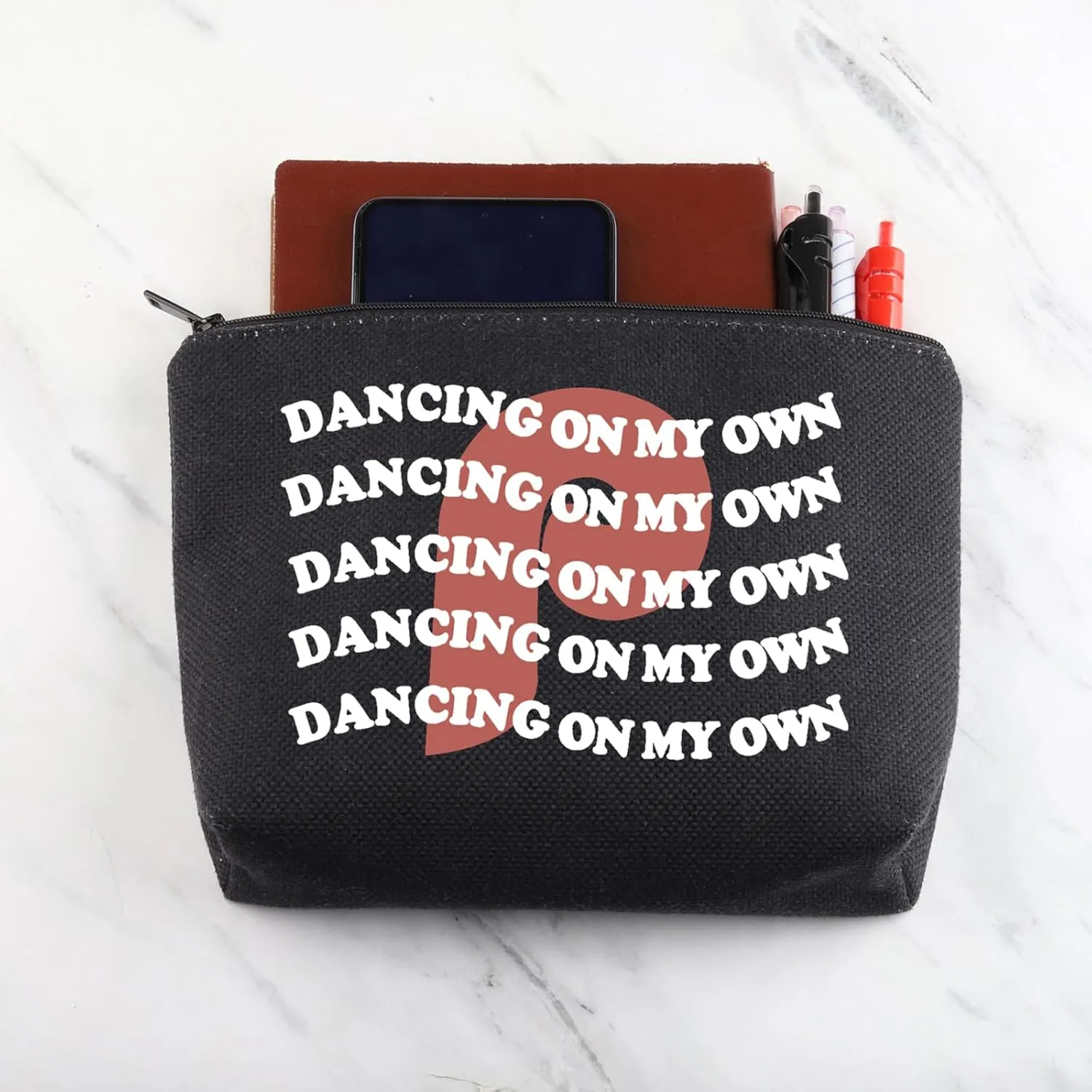 New MNIGIU Philly Baseball Gifts Philly Sports Fans Gift Dancing On My Own Philadelphia Cosmetic Bag World Series Gift (Dancing On My Own Black)