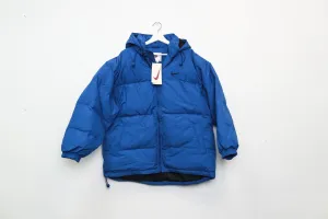 Nike Retro Puffer Coat With Hood Blue Large