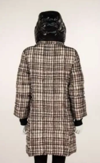 Nikki Jones Plaid Jeannie Long Quilted Coat