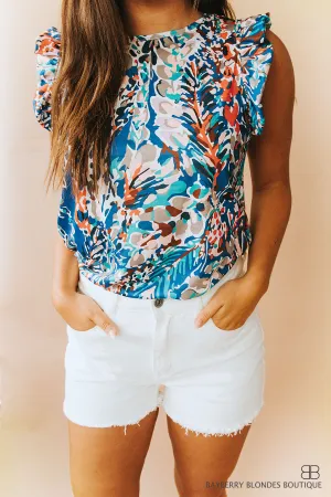 Non Distressed Cut Off Denim Short-White