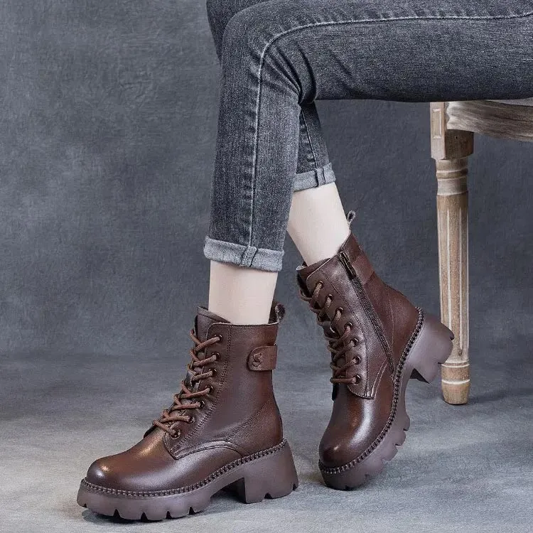 Norma™ | Men's Orthopedic Leather Boots | Genuine Leather, Supportive Design & Cushioned Insole