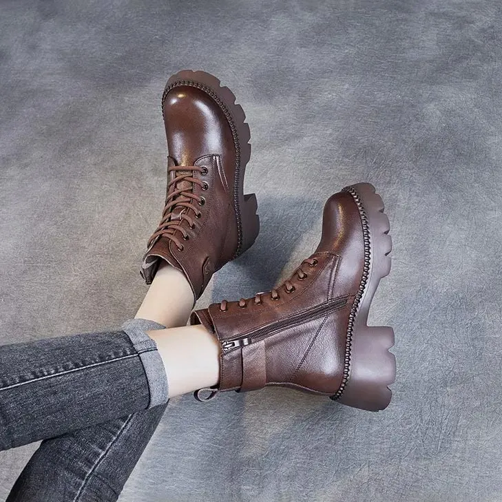 Norma™ | Men's Orthopedic Leather Boots | Genuine Leather, Supportive Design & Cushioned Insole