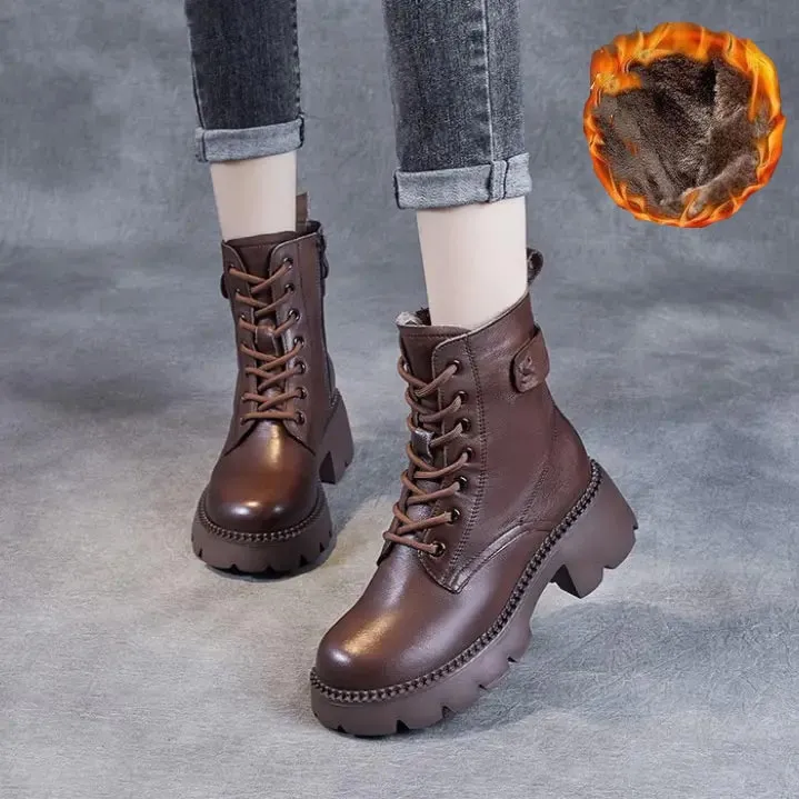Norma™ | Men's Orthopedic Leather Boots | Genuine Leather, Supportive Design & Cushioned Insole