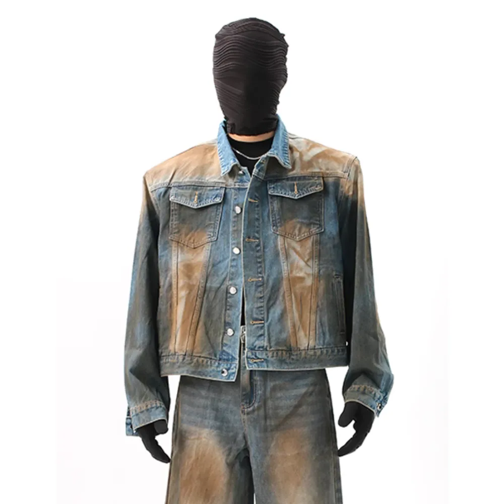 Old School Distressed Denim Jacket