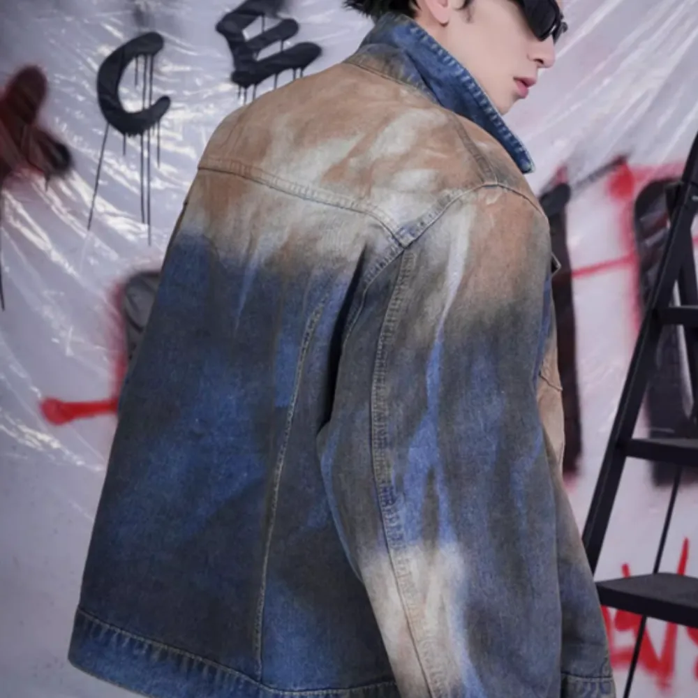 Old School Distressed Denim Jacket