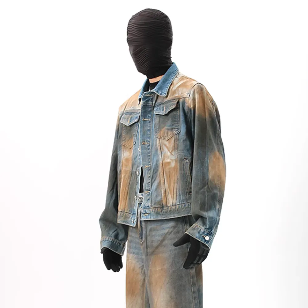 Old School Distressed Denim Jacket