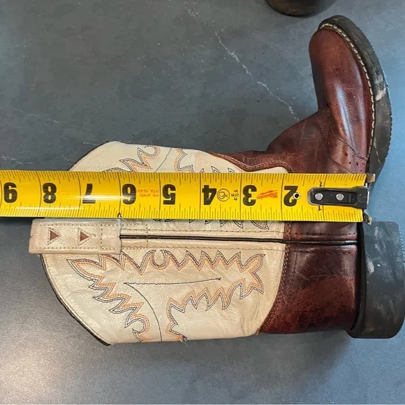 Old West boys 13.5 embroidered leather cowboy boots