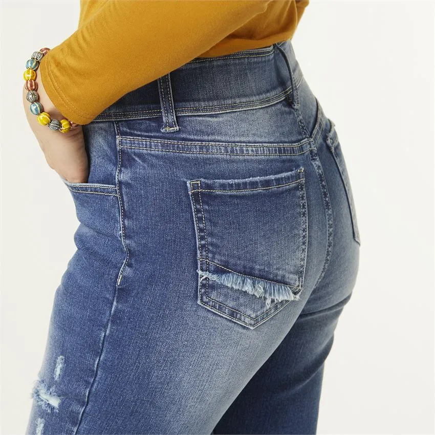 OMG Zoeyzip Bootcut Ankle With Distressing