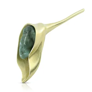 One-Of-A-Kind 18K Gold-Plated Creek Brooch