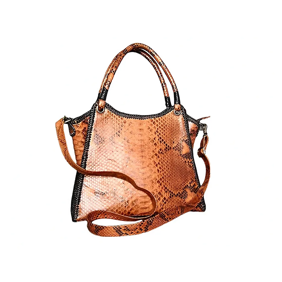 Orange Ochre Structured Tote Bag