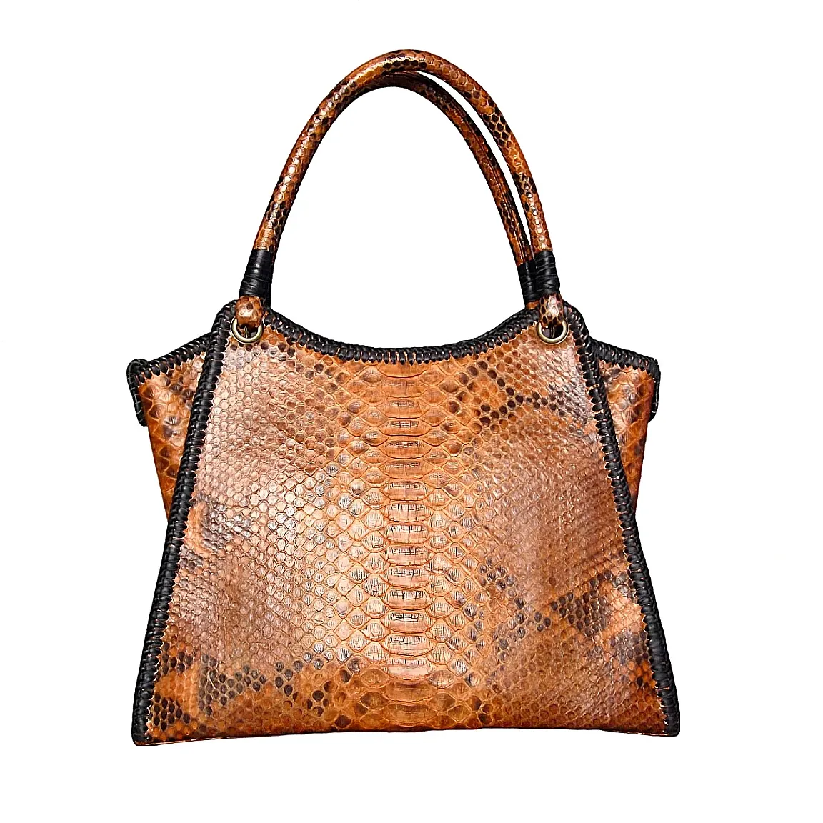 Orange Ochre Structured Tote Bag