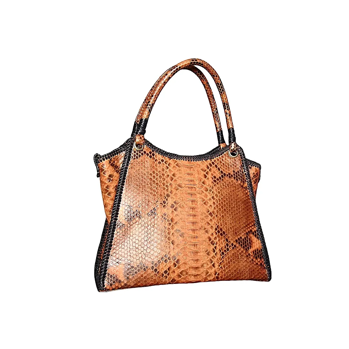 Orange Ochre Structured Tote Bag