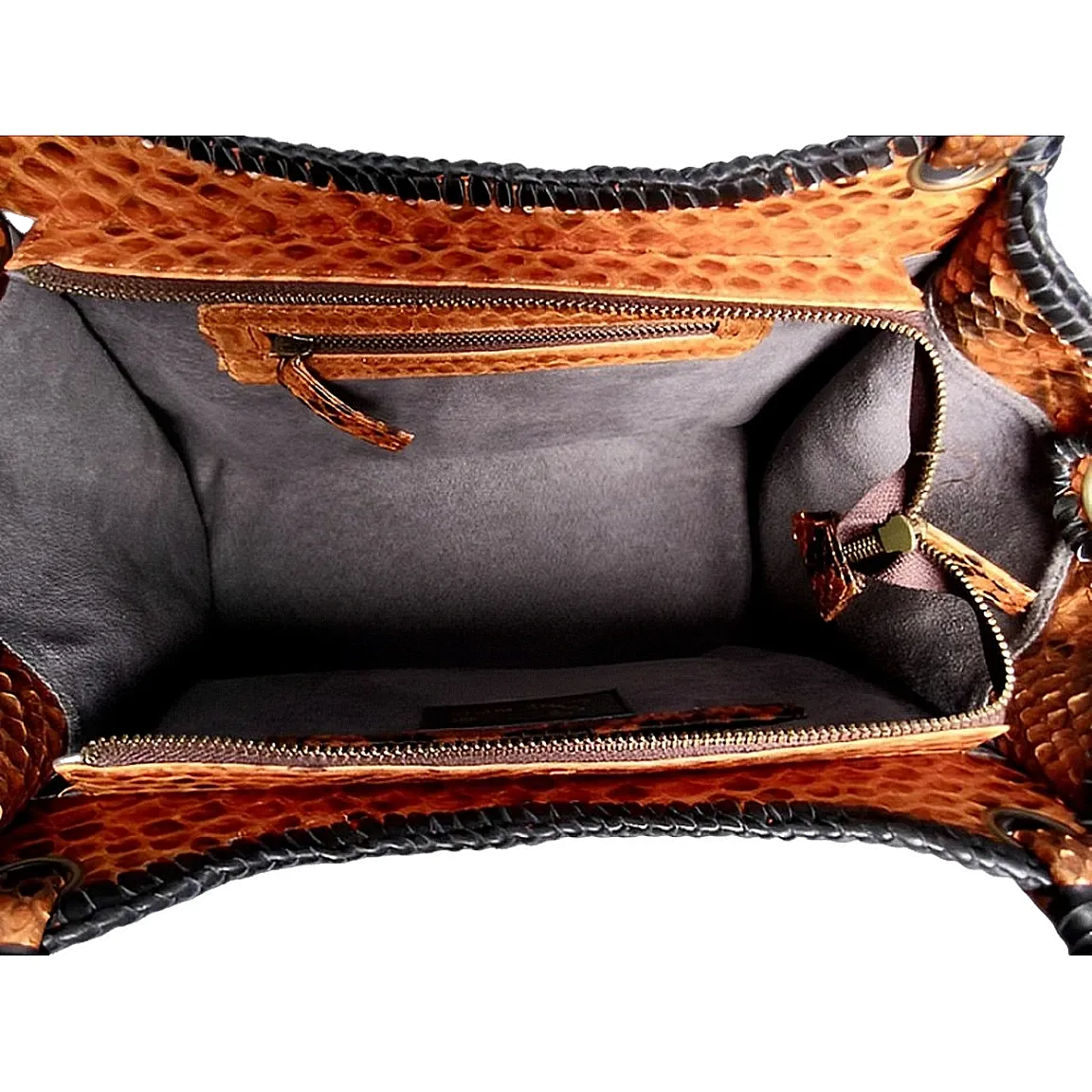 Orange Ochre Structured Tote Bag