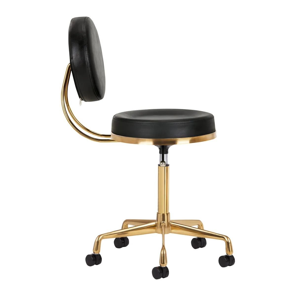 OUTLET ACTIVESHOP COSMETIC STOOL H5 GOLD BLACK