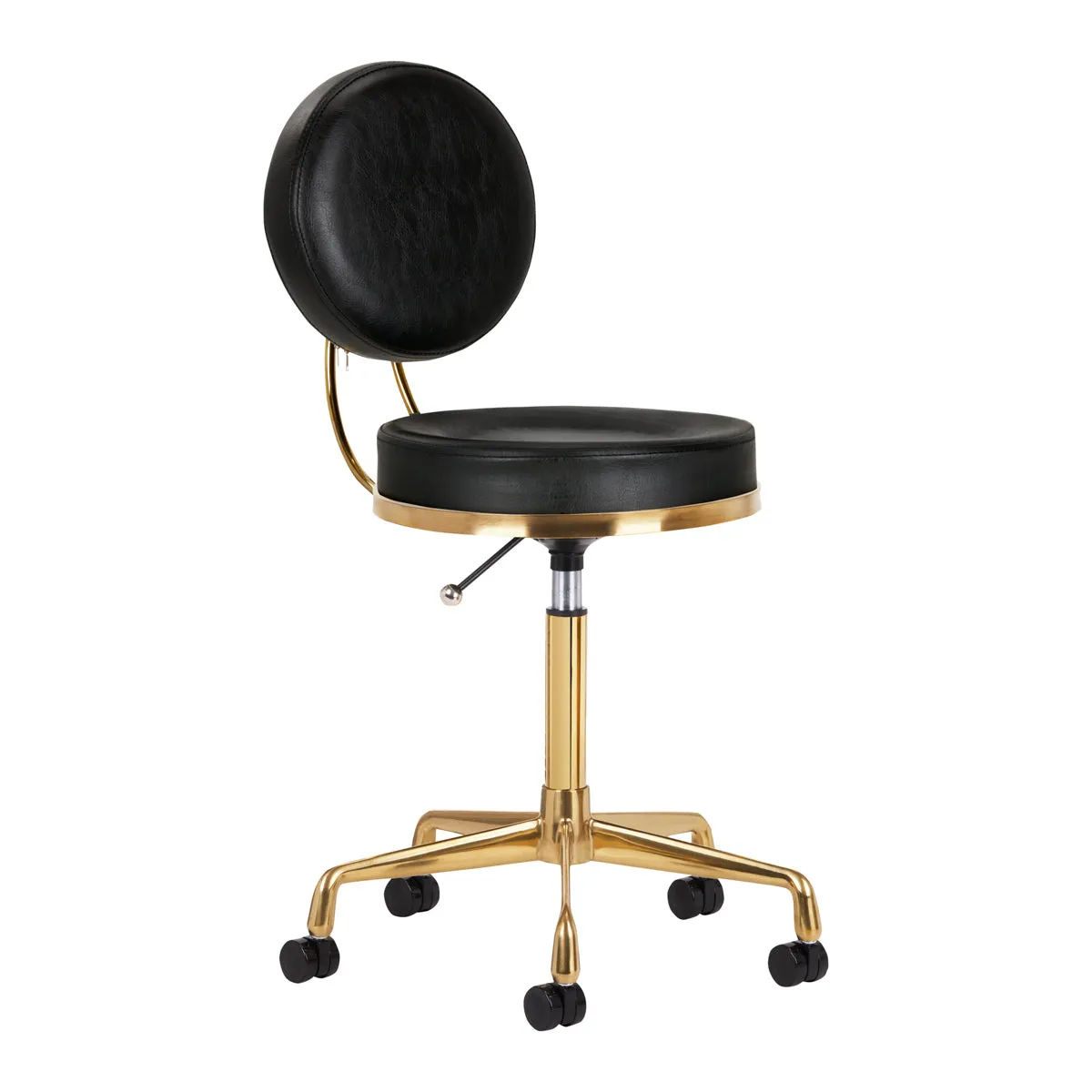 OUTLET ACTIVESHOP COSMETIC STOOL H5 GOLD BLACK