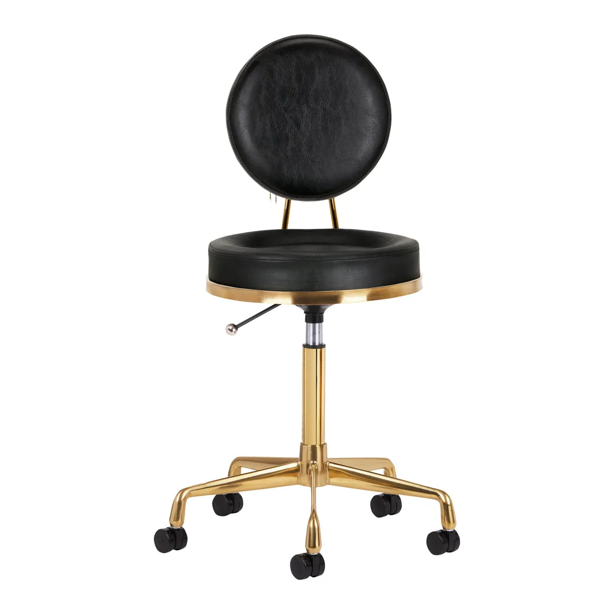 OUTLET ACTIVESHOP COSMETIC STOOL H5 GOLD BLACK