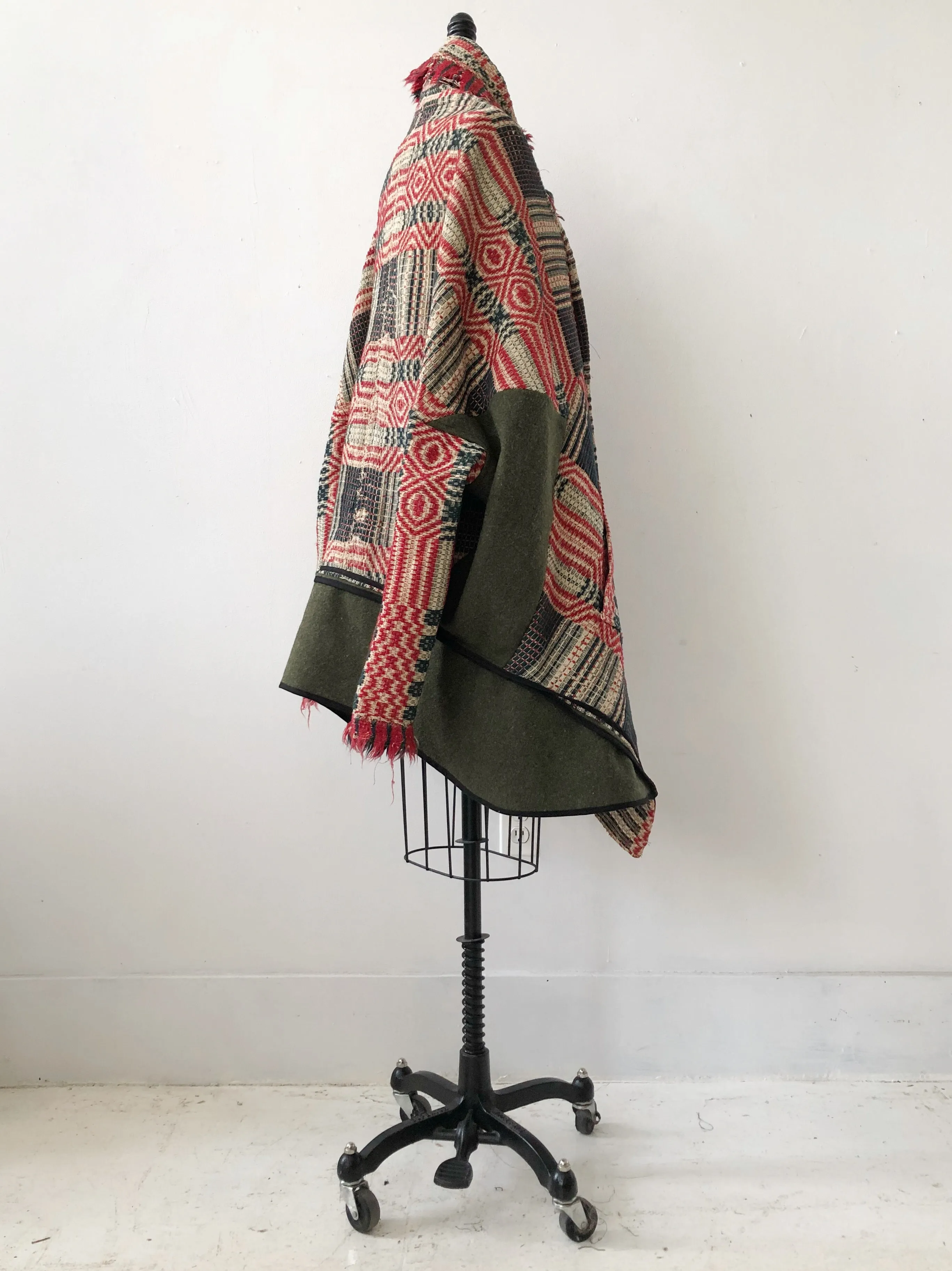 overshot army cocoon coat