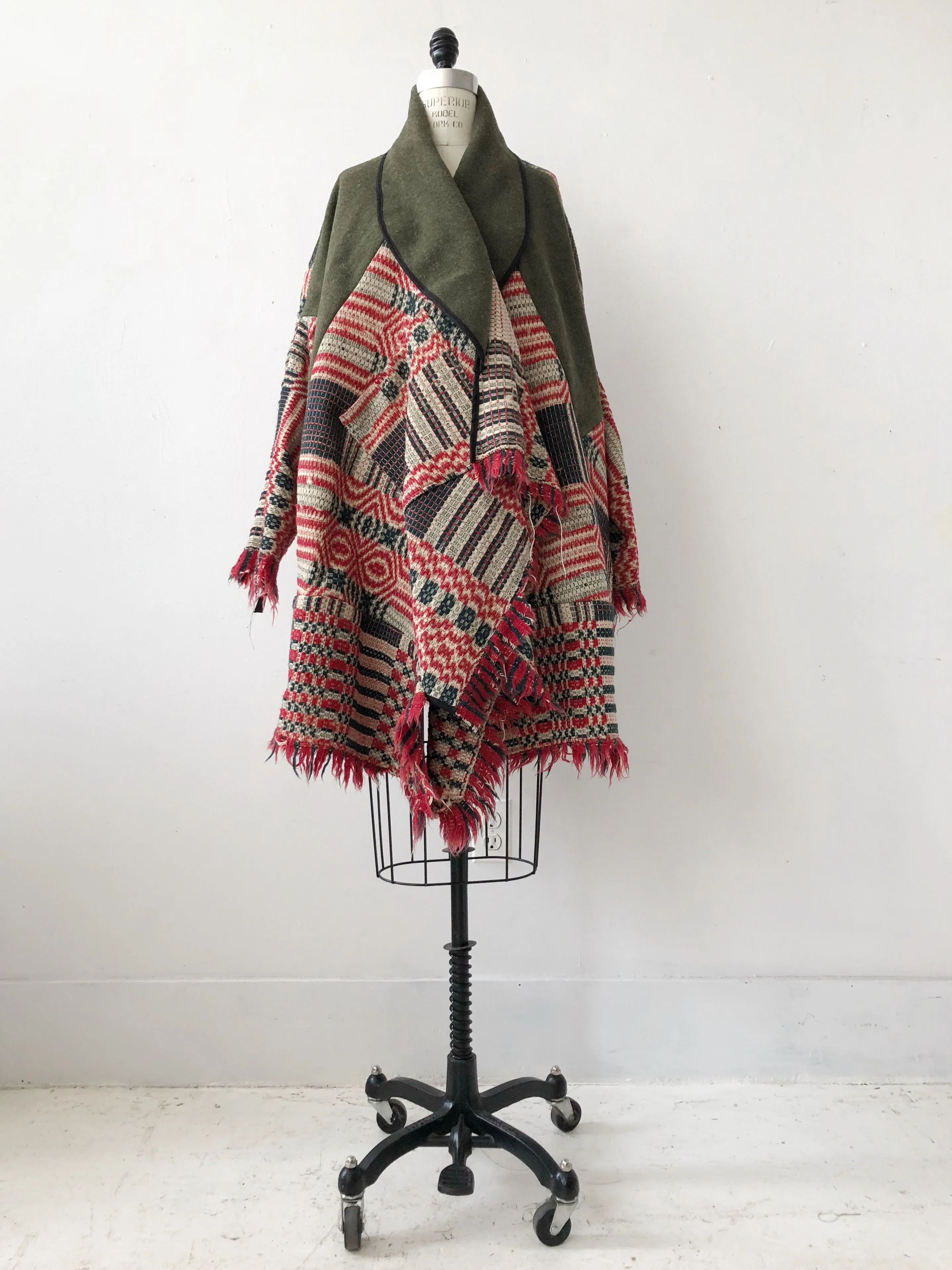 overshot army cocoon coat