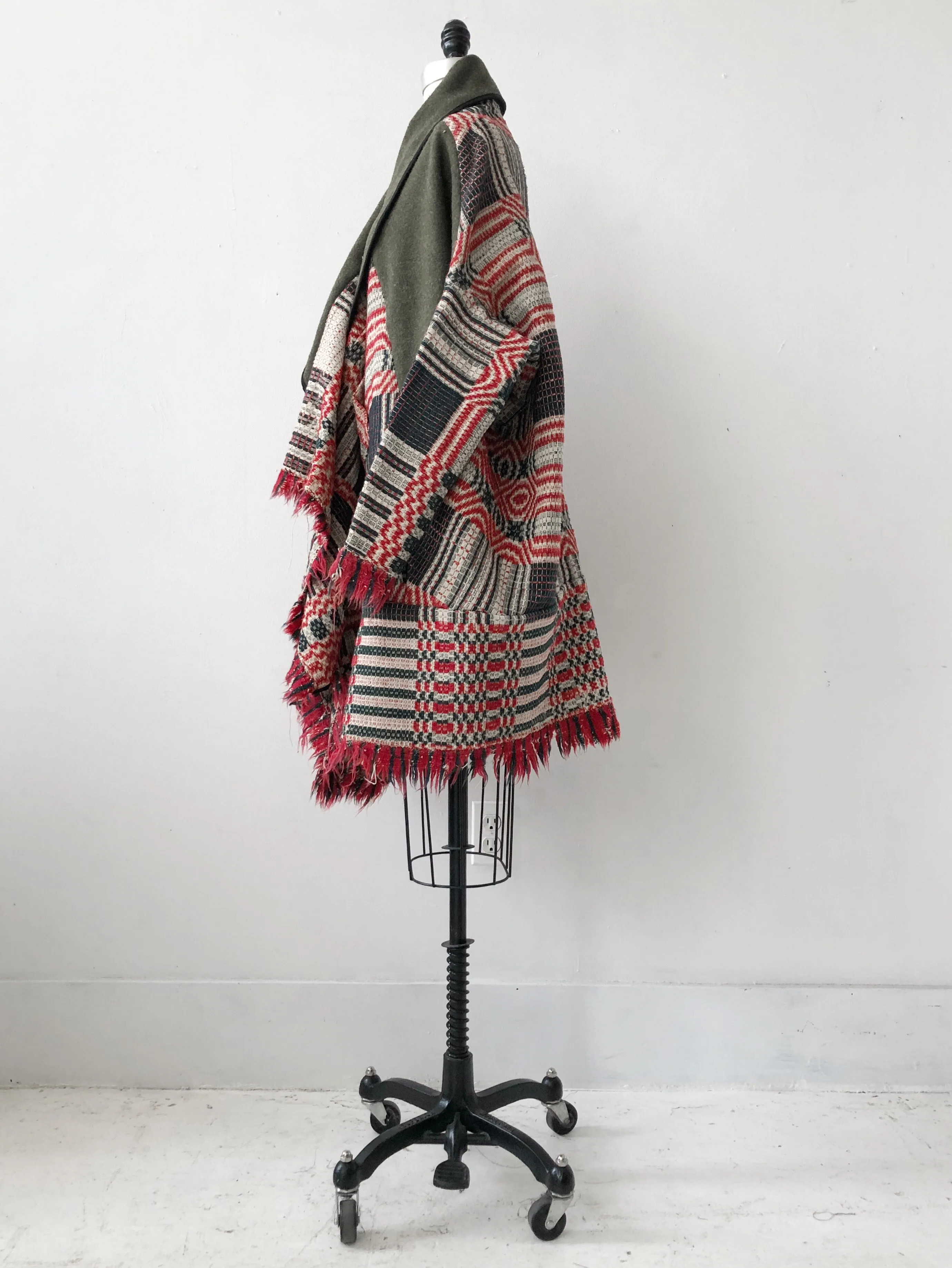 overshot army cocoon coat