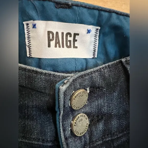 Paige Hidden Hills Straight Leg  Denim Jeans Size 25