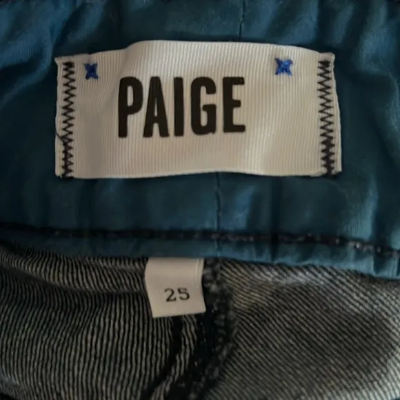 Paige Hidden Hills Straight Leg  Denim Jeans Size 25