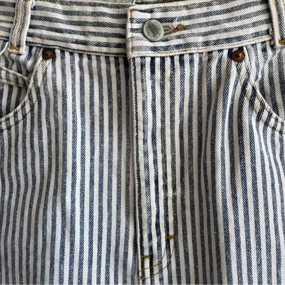 Palmetto’s Striped High Waisted Vintage 90’s Denim Skirt Womens size 11