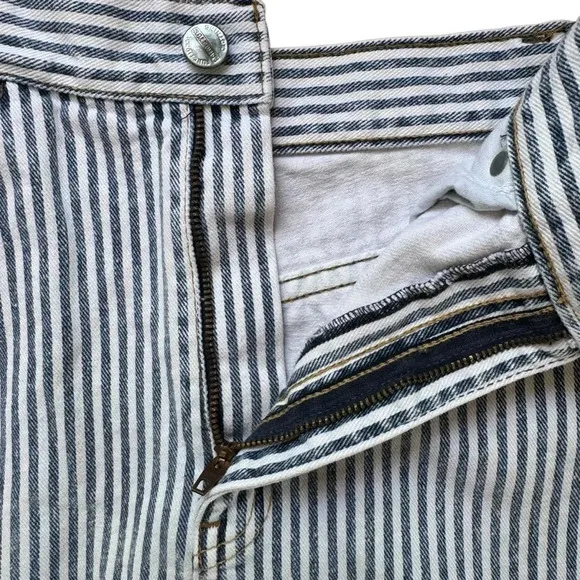 Palmetto’s Striped High Waisted Vintage 90’s Denim Skirt Womens size 11