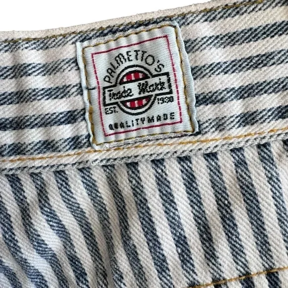 Palmetto’s Striped High Waisted Vintage 90’s Denim Skirt Womens size 11
