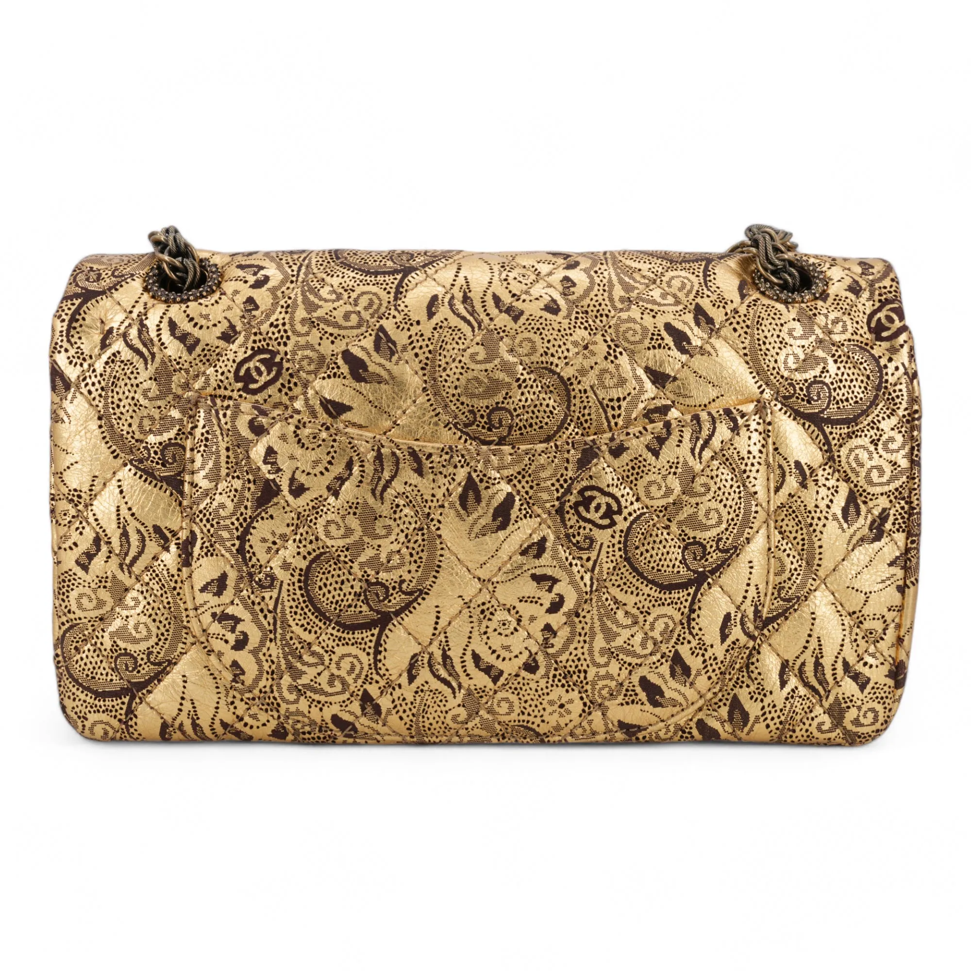 Paris-Moscow Gold Paisley Brocade 2.55 Reissue Flap Bag Size 225