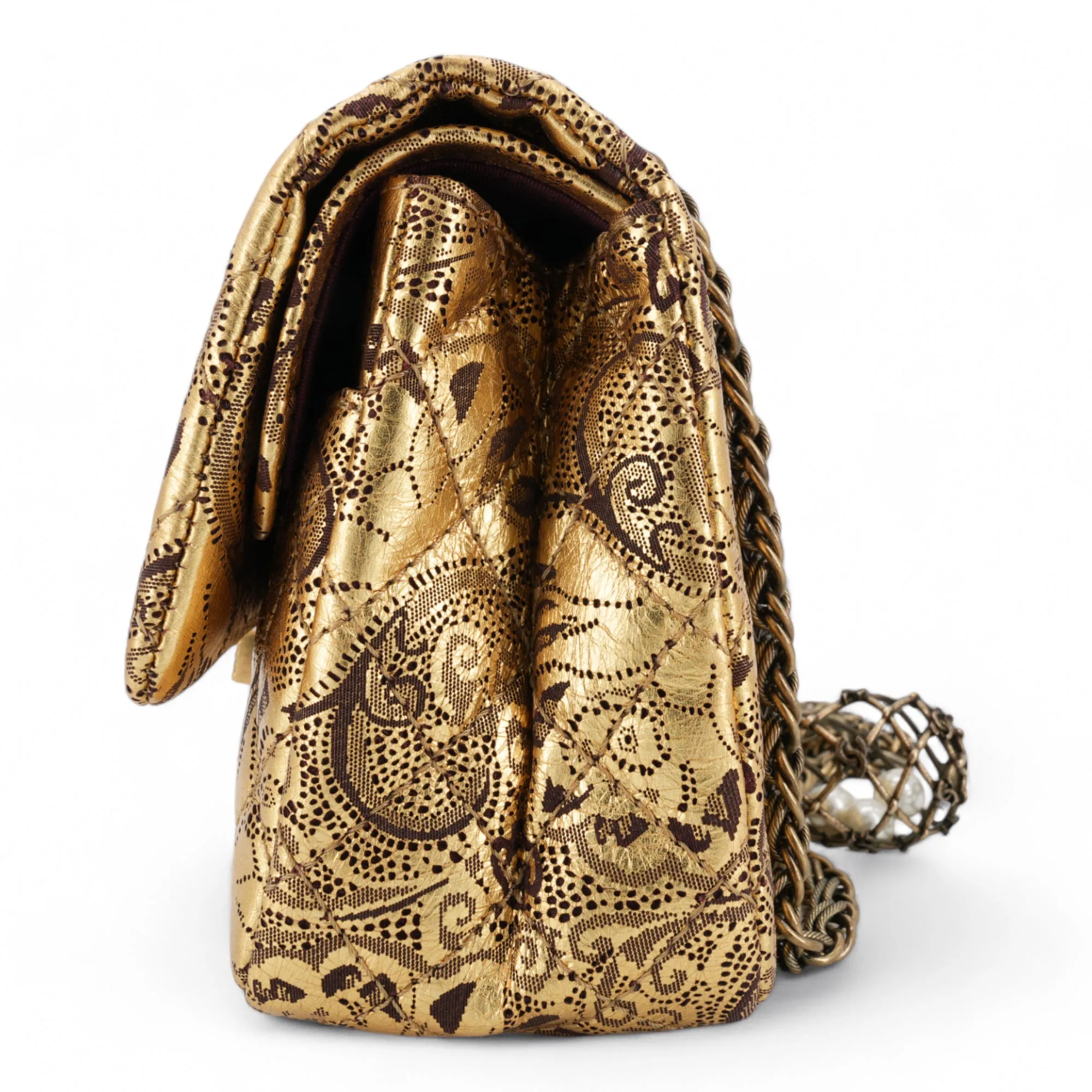 Paris-Moscow Gold Paisley Brocade 2.55 Reissue Flap Bag Size 225