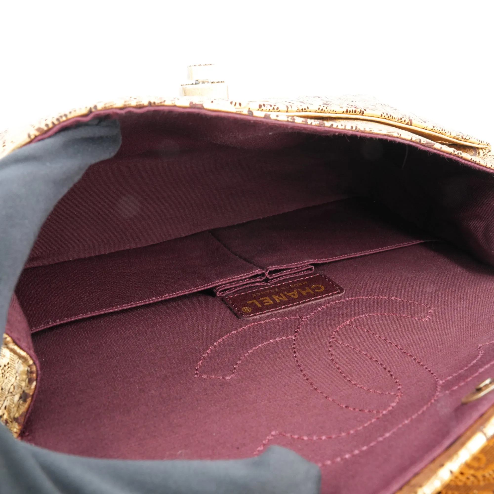 Paris-Moscow Gold Paisley Brocade 2.55 Reissue Flap Bag Size 225