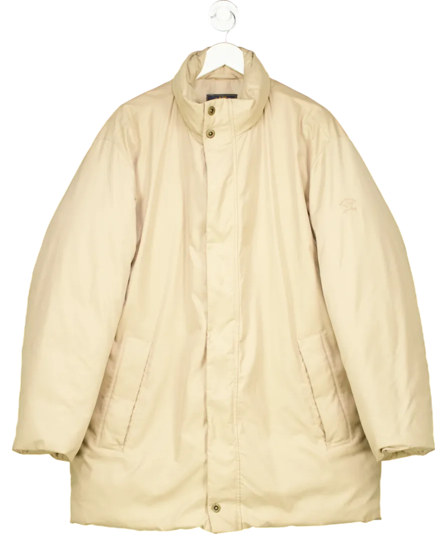 Paul & Shark Beige Genuine Goose Down Puffer Coat UK L