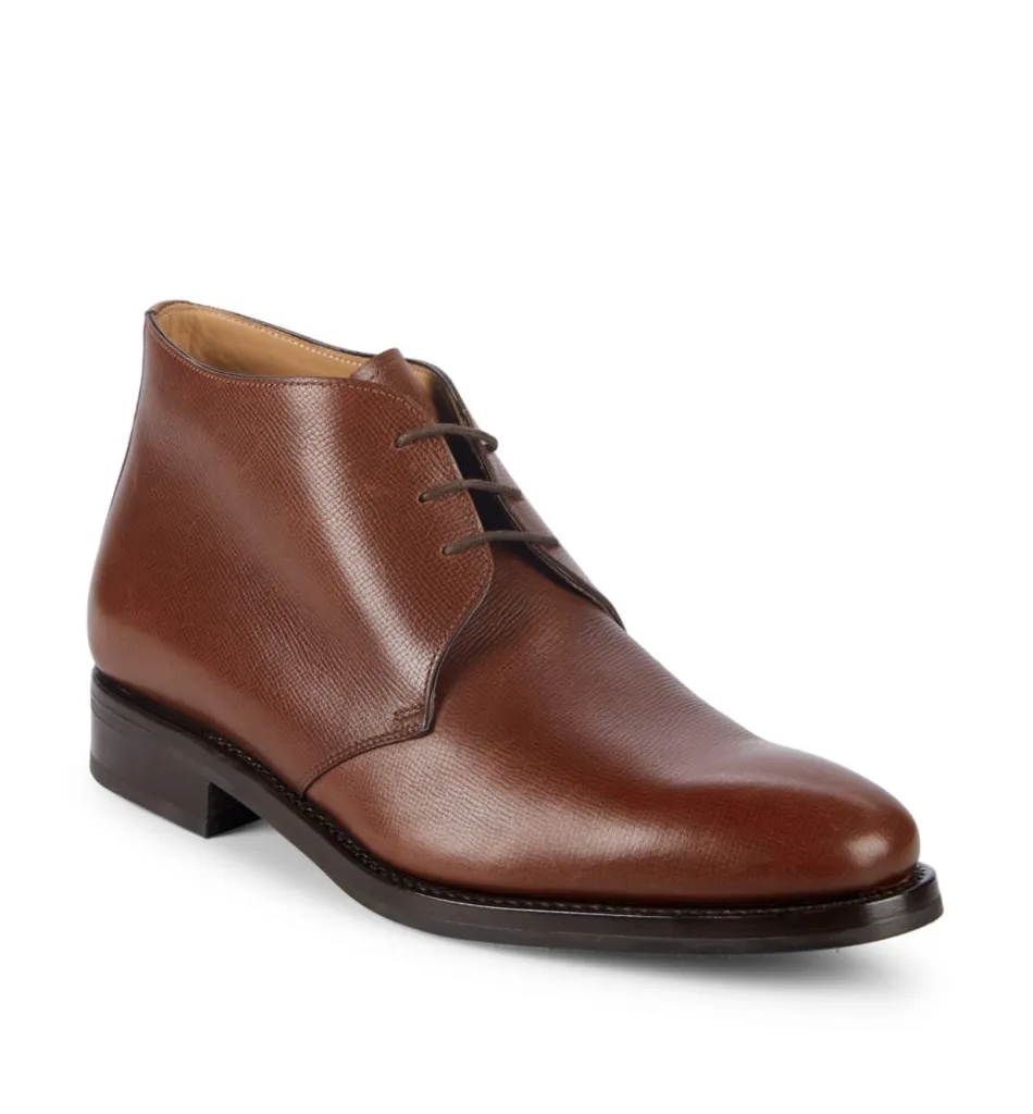 PAUL STUART - Hand Made In Italy - Pebbled Leather Chukka Boot  - 9.5A