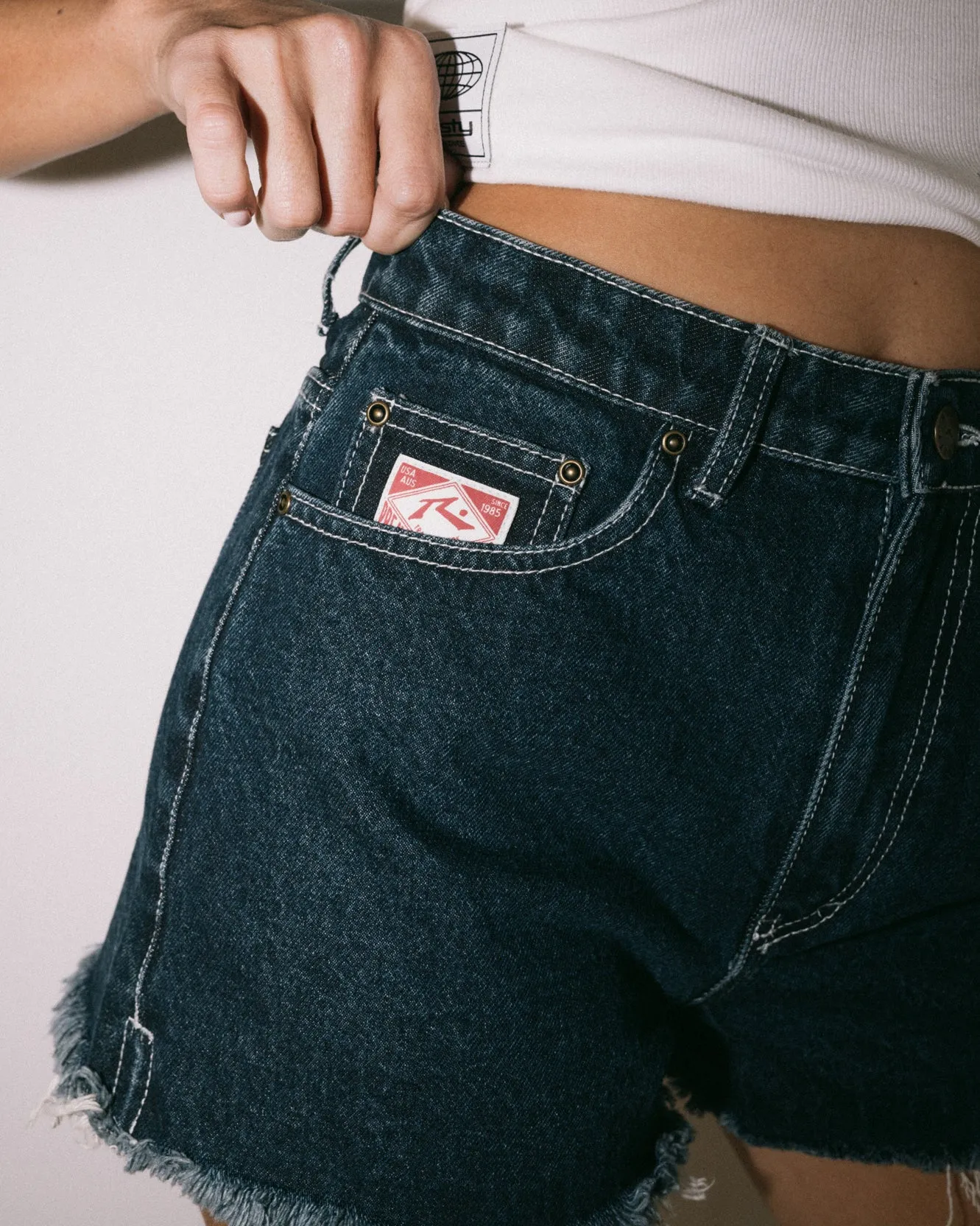 Penny Kick High Waisted Denim Short