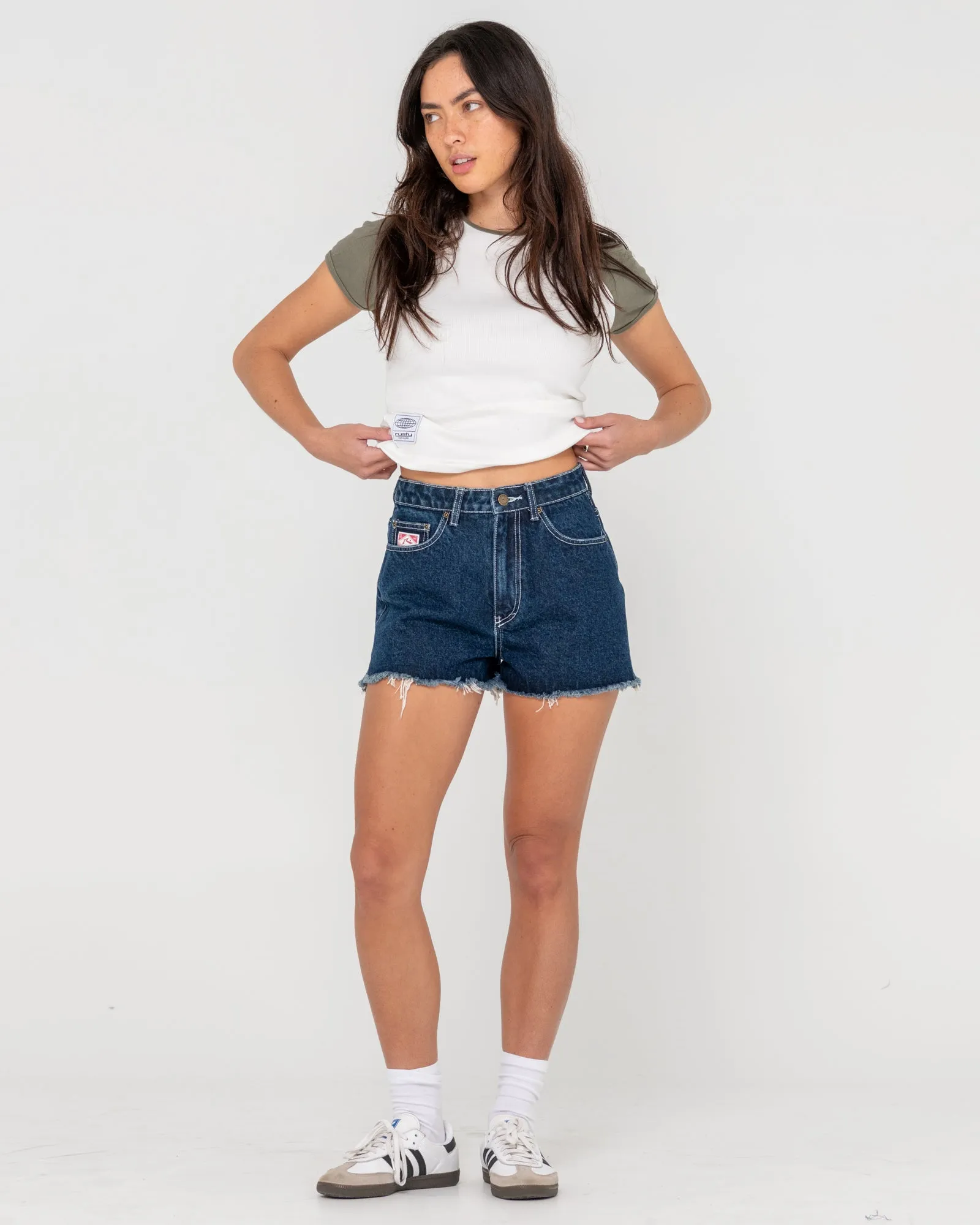 Penny Kick High Waisted Denim Short