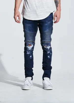 Pete Biker Denim (Indigo Ripped)