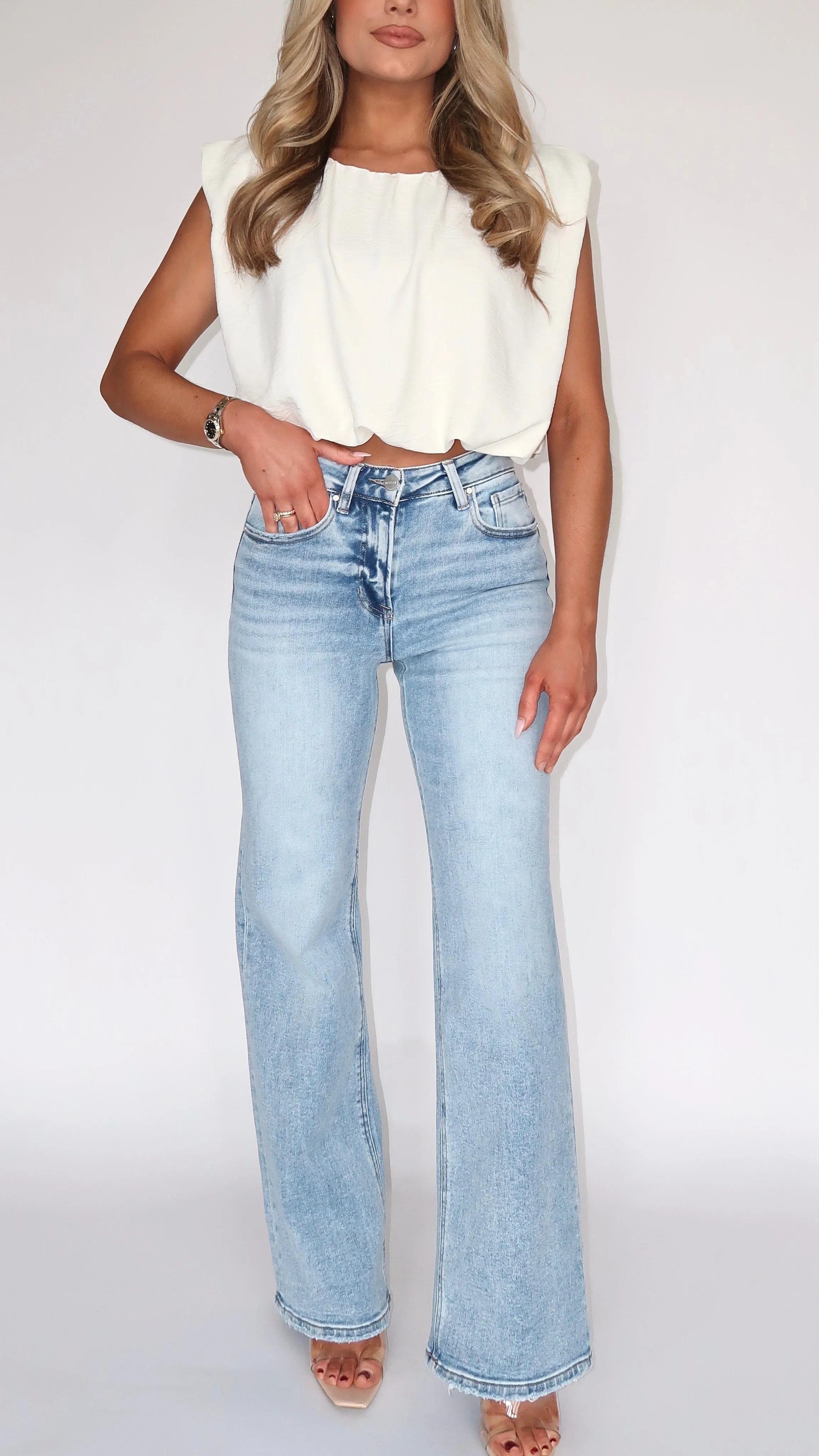 PEYTON HIGH RISE STRAIGHT DENIM JEANS