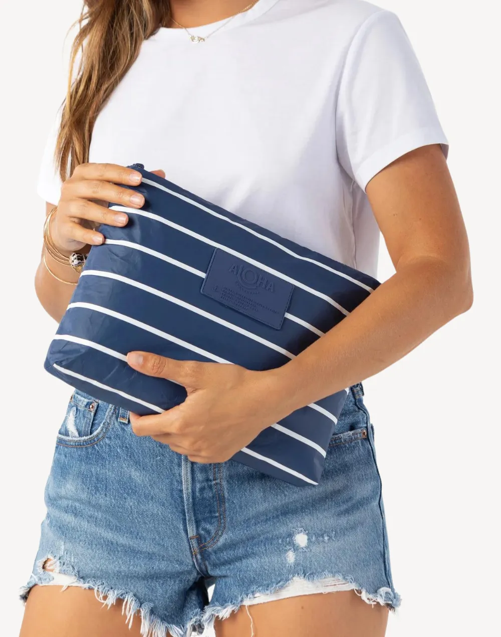 Pinstripe Mid Size Pouch