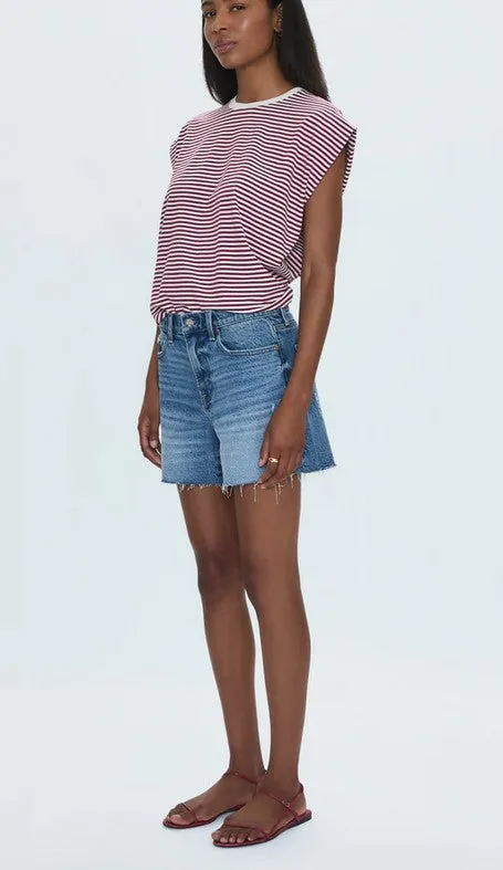 Pistola Kennedy Relazed Mid Rise Cut Off Shorts - Central Vintage