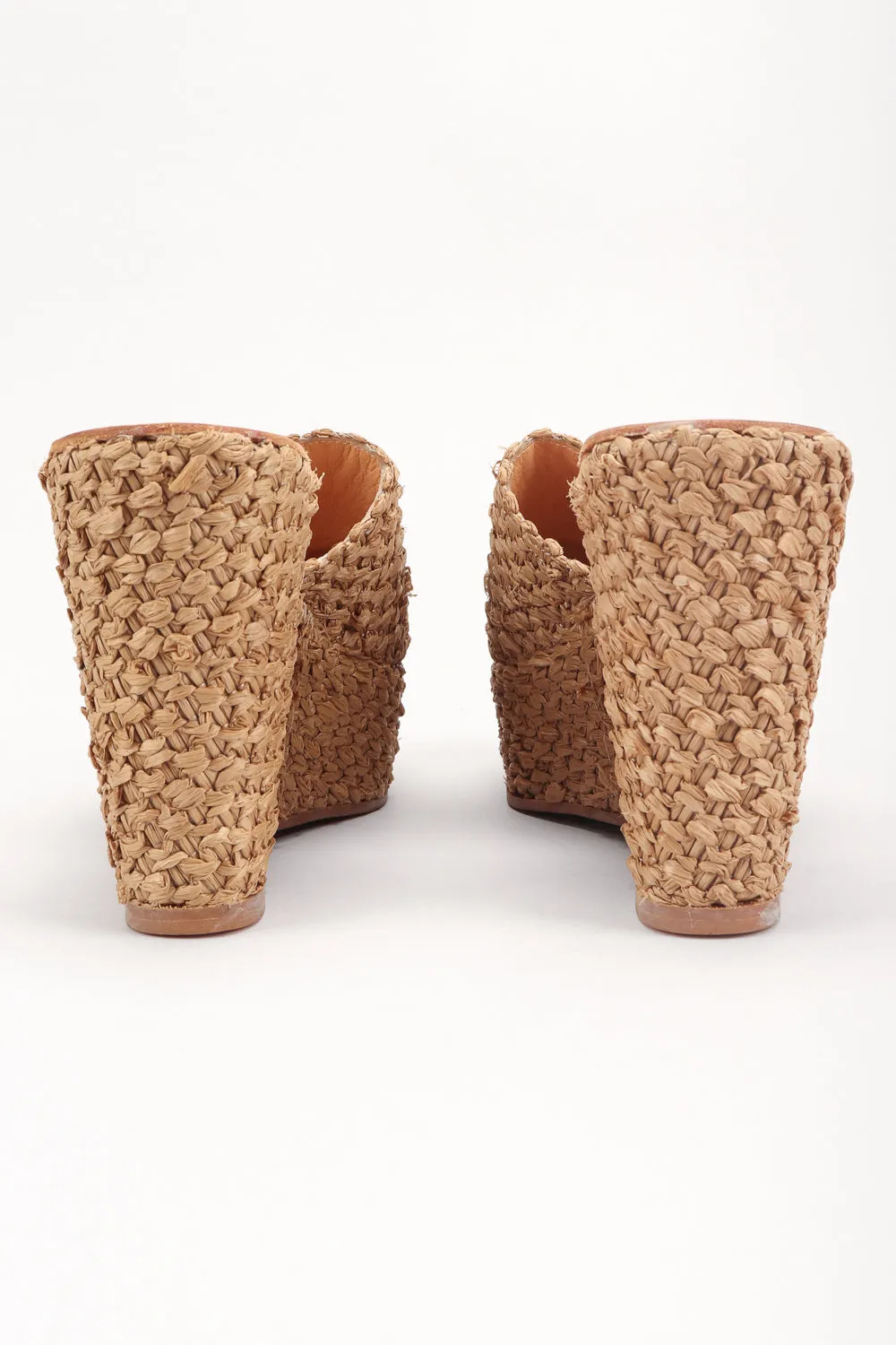 Platform Raffia Clogs