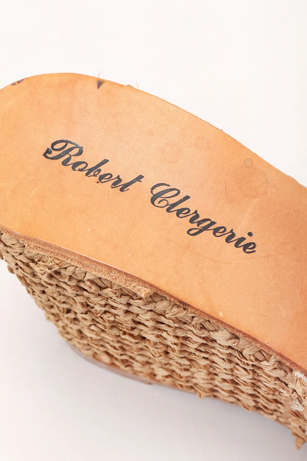 Platform Raffia Clogs