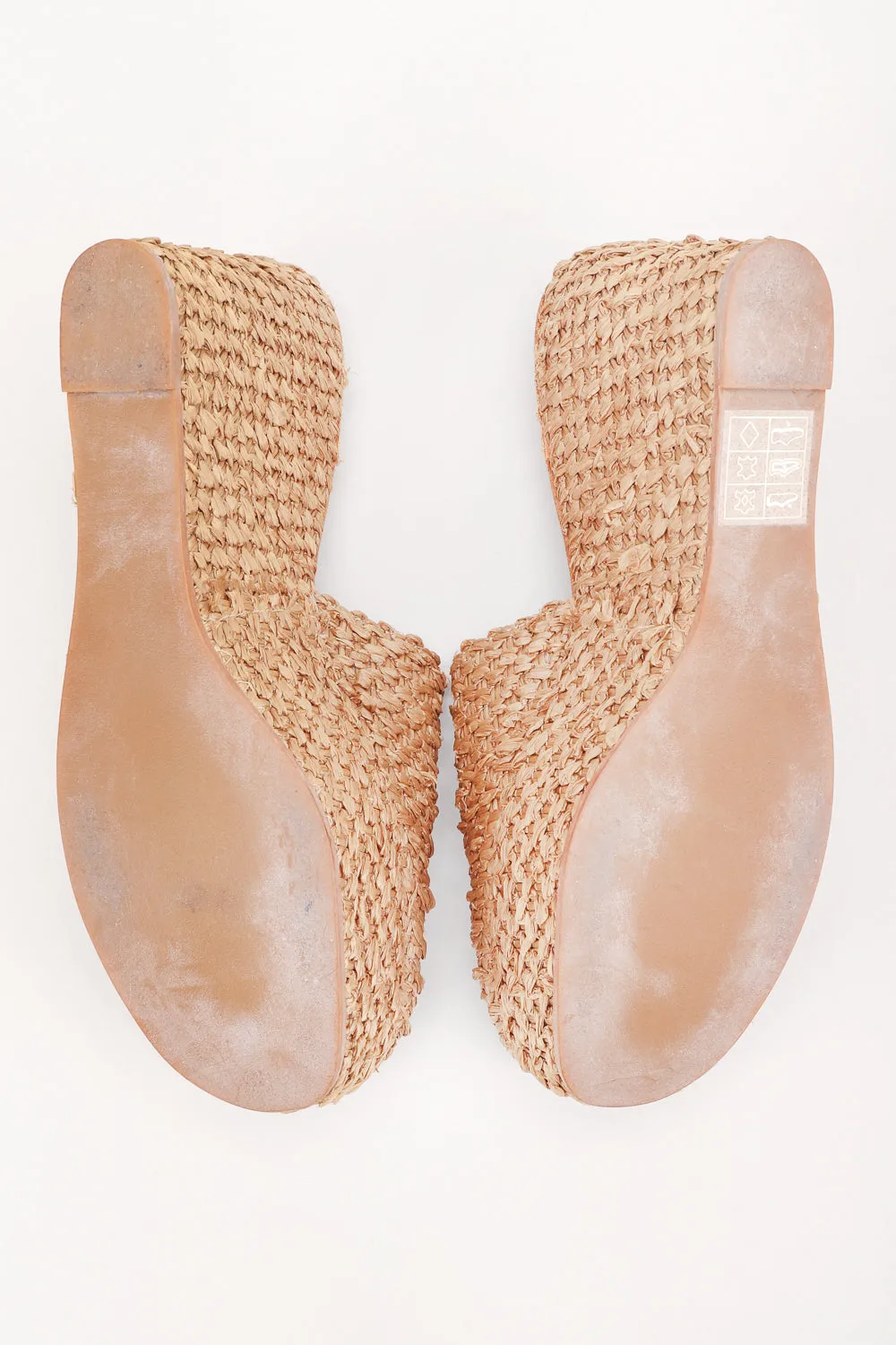 Platform Raffia Clogs