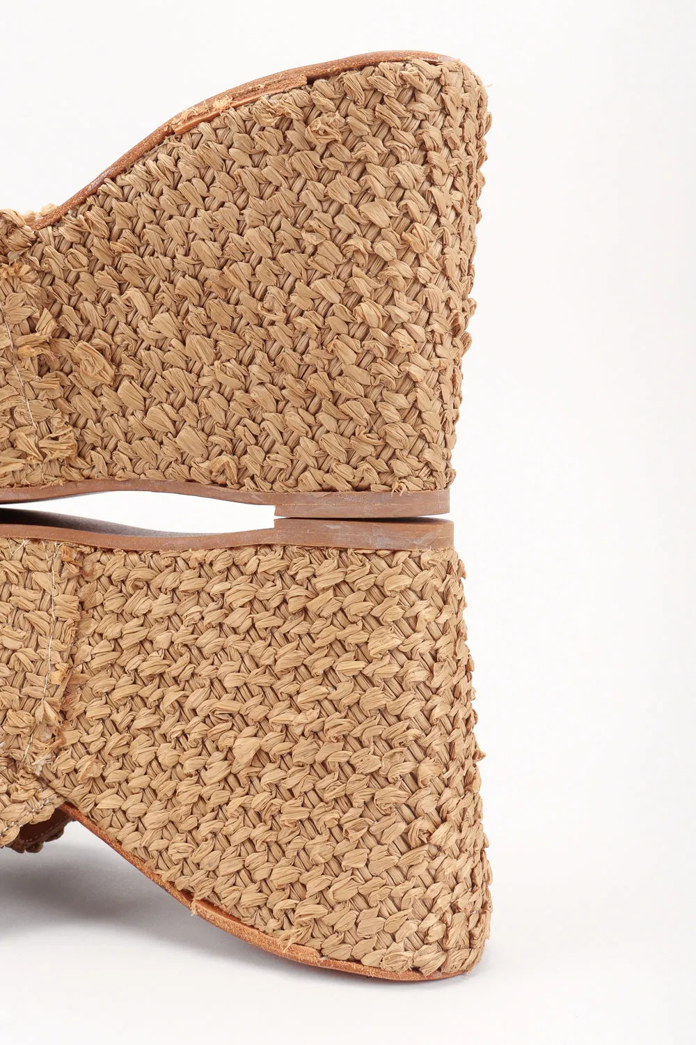 Platform Raffia Clogs