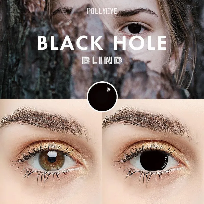 Pollyeye Blind Black Hole Black Colored Contact Lenses