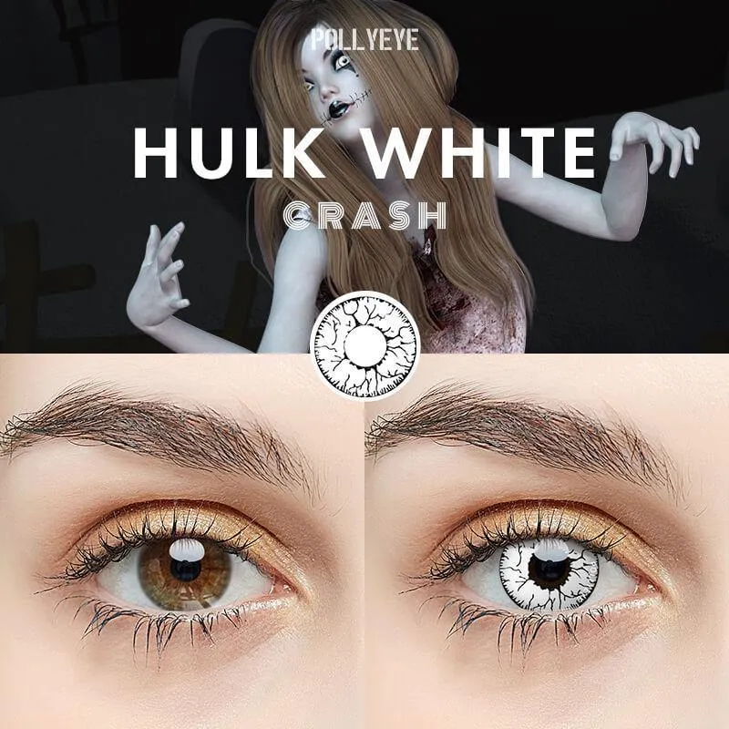 Pollyeye Crash Hulk White Colored Contact Lenses