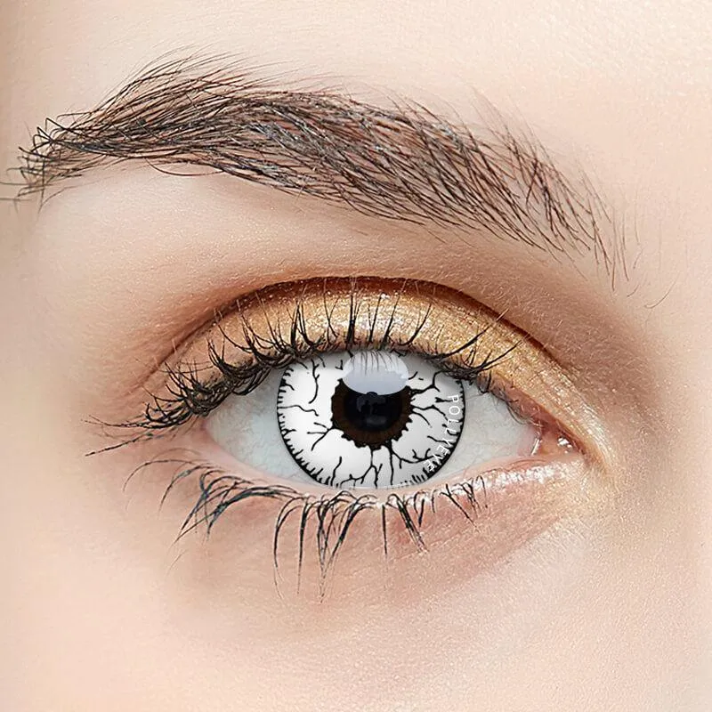 Pollyeye Crash Hulk White Colored Contact Lenses