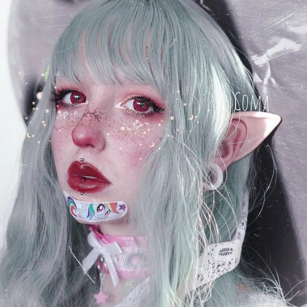 Pollyeye Demon Red Colored Contact Lenses