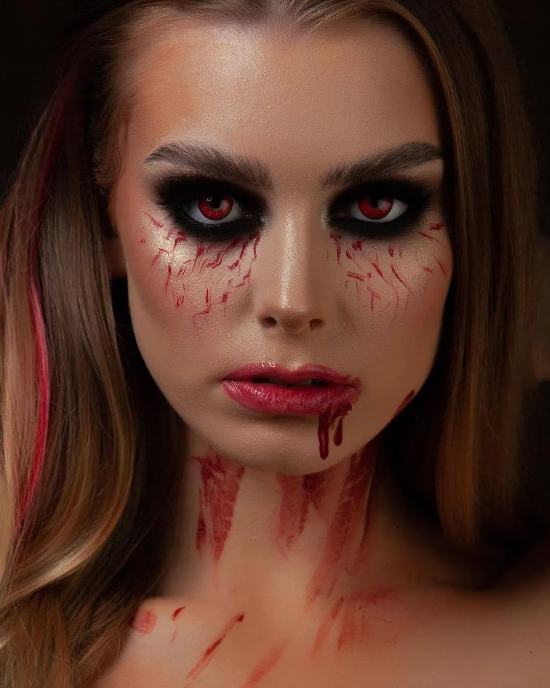 Pollyeye Demon Red Colored Contact Lenses